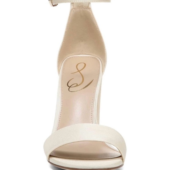 Sam Edelman Women’s Yaro Blocked Heeled Sandal, pearl ivory fabric, 8.5W, NWOT - Picture 4 of 8